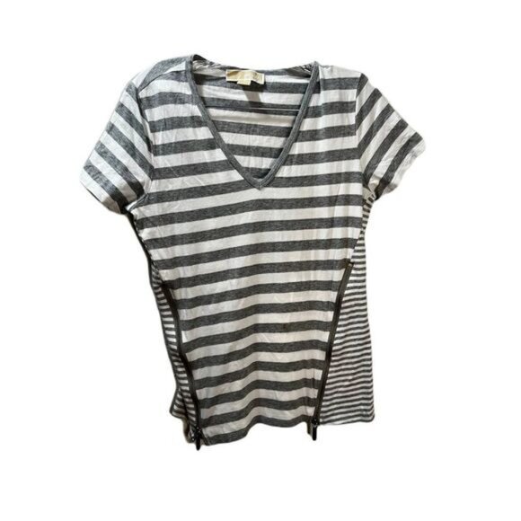 Michael Kors‎ Womens MK Stripes T Shirt Medium - Picture 1 of 7